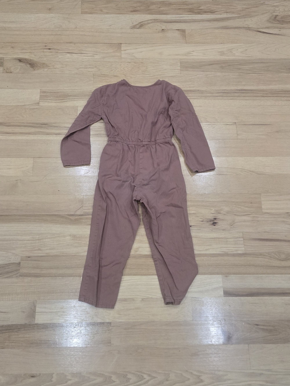 Kids Old Navy Tan Long-Sleeve Utility Jumpsuit - Picture 6 of 6